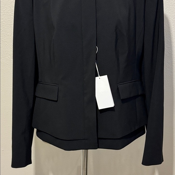 Hugo Boss Jasyma Virgin Wool Black Women's Blazer - Picture 2 of 9